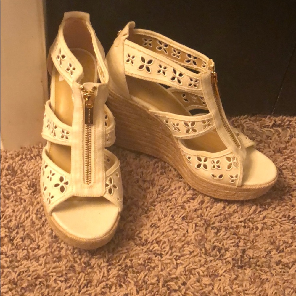 White Michale Kors wedges!